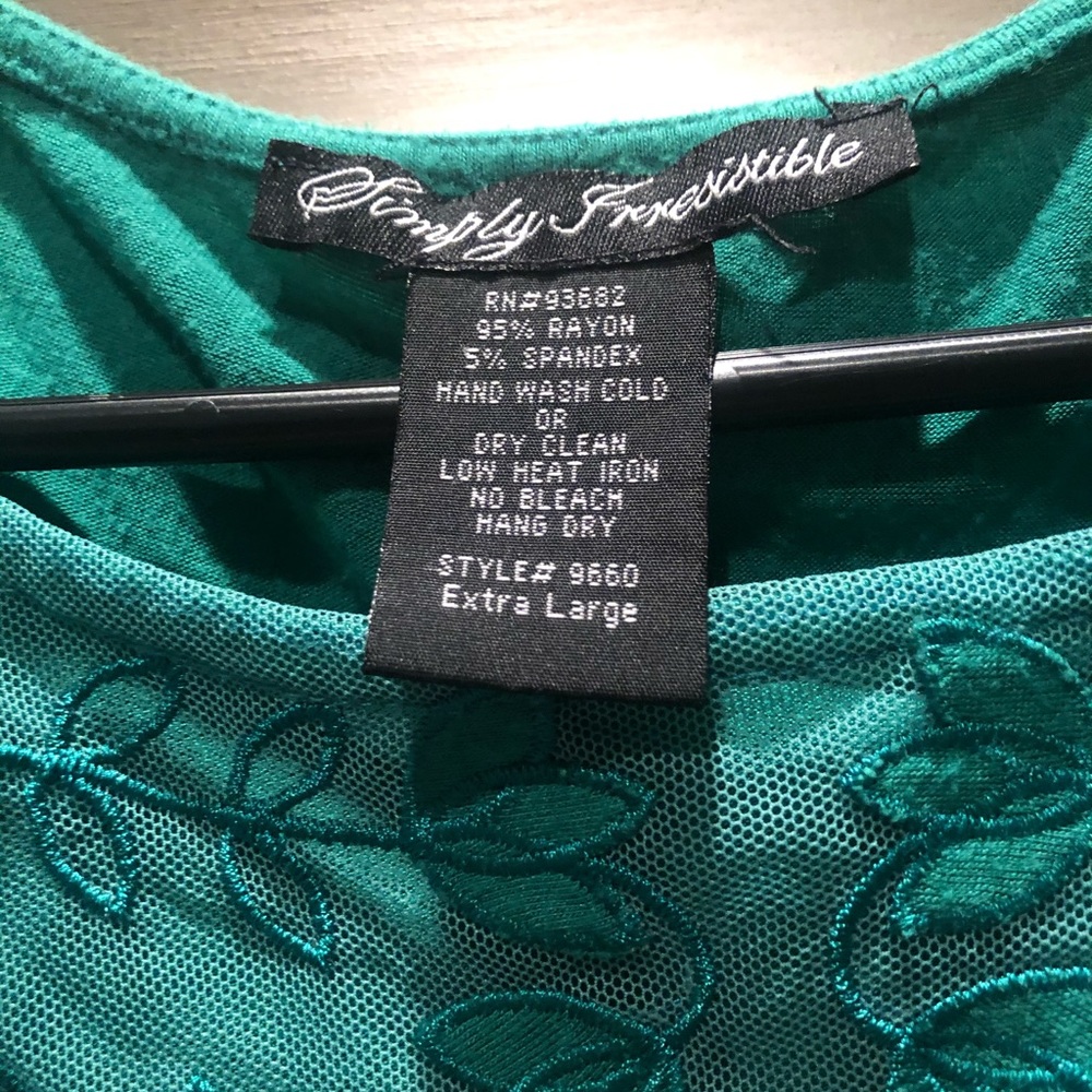 Embellished green shirt